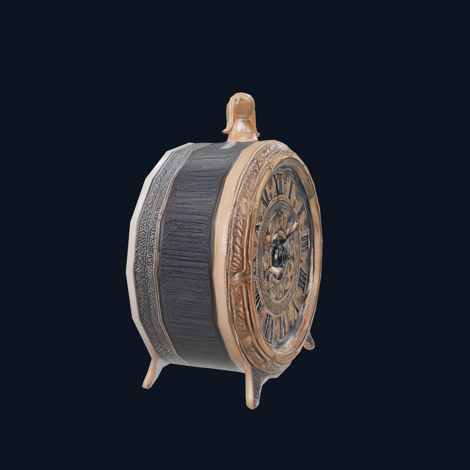 Vintage Brass Clock model pack